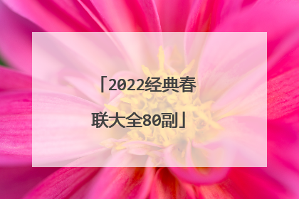 2022经典春联大全80副