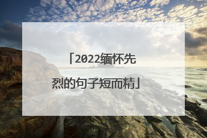 2022缅怀先烈的句子短而精