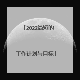 2022简短的工作计划与目标