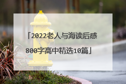 2022老人与海读后感800字高中精选10篇