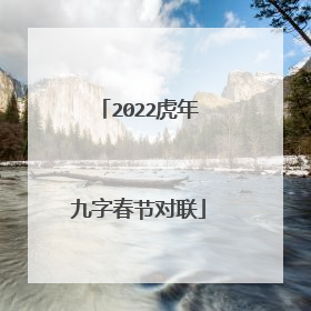 2022虎年九字春节对联