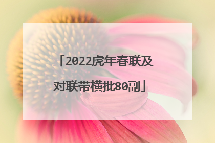 2022虎年春联及对联带横批80副