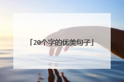 20个字的优美句子