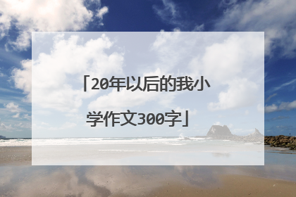20年以后的我小学作文300字