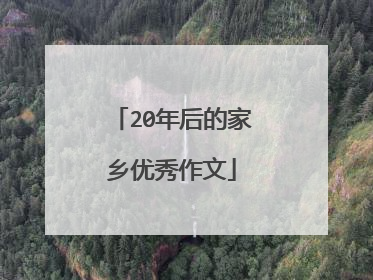 20年后的家乡优秀作文