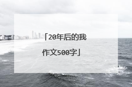 20年后的我作文500字