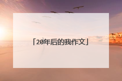 20年后的我作文