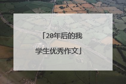 20年后的我学生优秀作文