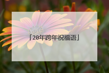 20年跨年祝福语