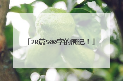 20篇500字的周记！