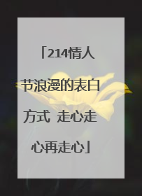 214情人节浪漫的表白方式 走心走心再走心