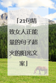 21句精致女人正能量的句子超火的阳光文案