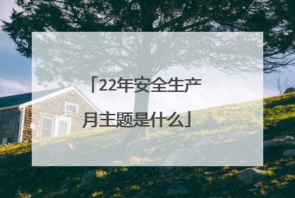22年安全生产月主题是什么