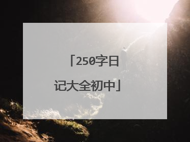 250字日记大全初中