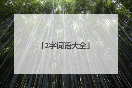 2字词语大全
