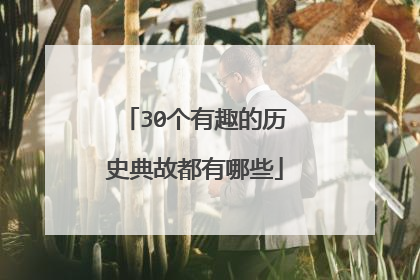 30个有趣的历史典故都有哪些