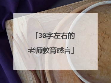 30字左右的老师教育感言