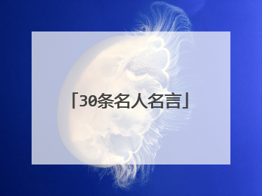 30条名人名言