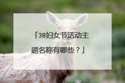 38妇女节活动主题名称有哪些？