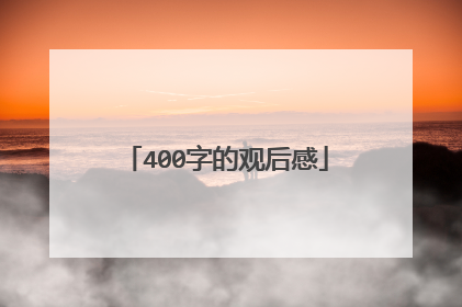 400字的观后感