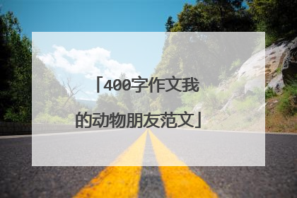 400字作文我的动物朋友范文