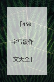 450字写景作文大全