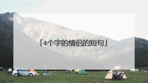 4个字的情侣的短句