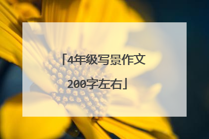 4年级写景作文200字左右