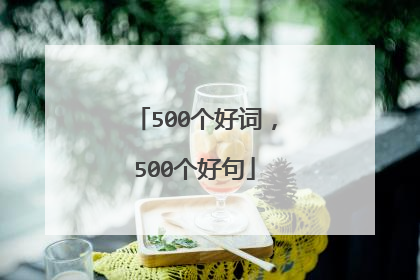 500个好词,500个好句