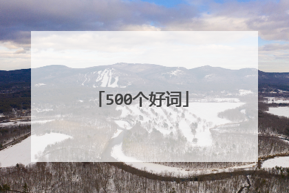 500个好词