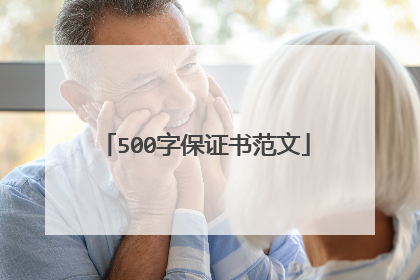 500字保证书范文