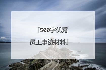 500字优秀员工事迹材料