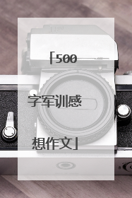 500字军训感想作文