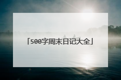 500字周末日记大全