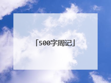 500字周记