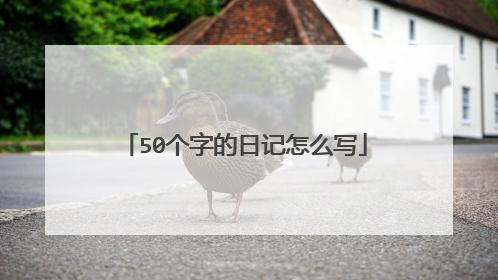 50个字的日记怎么写
