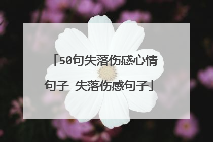 50句失落伤感心情句子 失落伤感句子