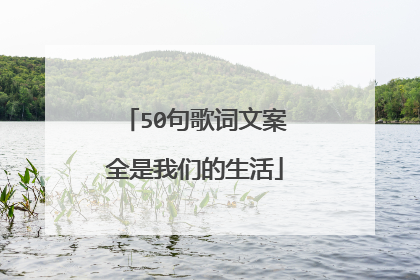50句歌词文案 全是我们的生活