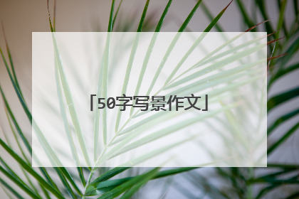50字写景作文
