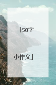 50字小作文