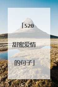520甜蜜爱情的句子