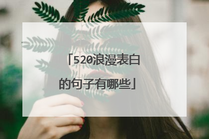 520浪漫表白的句子有哪些