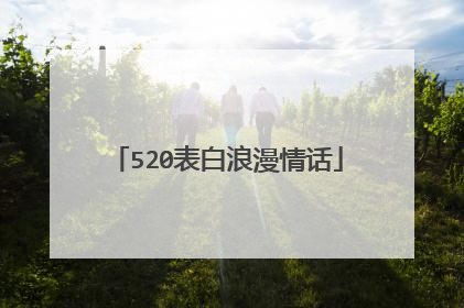 520表白浪漫情话