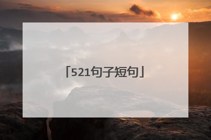 521句子短句