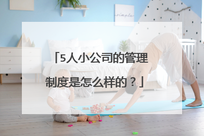 5人小公司的管理制度是怎么样的？