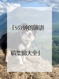 5分钟的演讲稿集锦大全