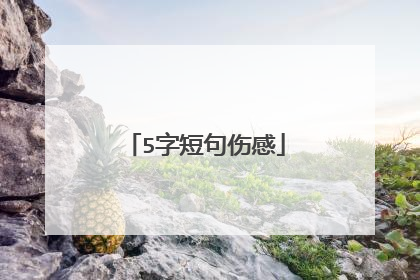 5字短句伤感