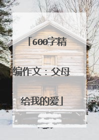 600字精编作文：父母给我的爱