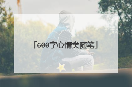600字心情类随笔