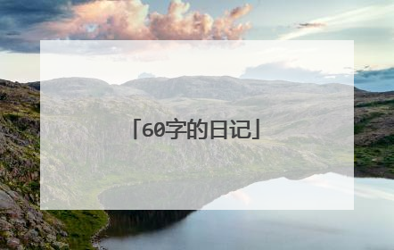 60字的日记